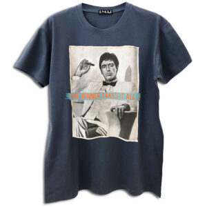 14u χειροποίητη μπλούζα al pachino tha scare face κεντημένη Swarovski για άντρες και γυναίκες unisex t-shirt σημαδεμένος
