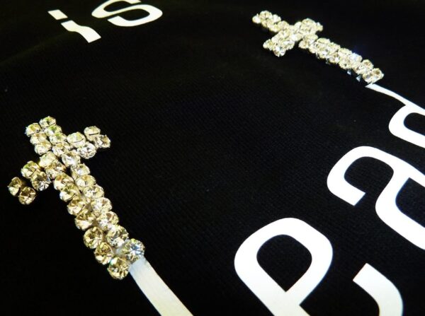 14u clothes accessories handmade tshirt blouse cotton quality swarovski crystals originality rock black details