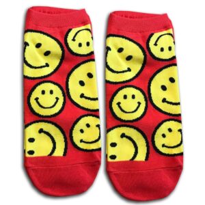 14u-clothes-accessories-socks-red-happy-smile-home-gym-ancle-school-girl-boys