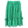 283.02 14u ρούχα αξεσουάρ χαρούμενη φούστα γυναικεία γυναίκα χειροποίητη πουά μετάξι μεταξωτή πράσινη άνοιξη καλοκαίρι