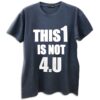 Our logo brand is shown and emphasized in an inventive way, while adding some humor and irony, the statement made when wearing it, is that "THIS 1 IS NOT 4 U" and we wouldn't have it any other way... We use lux chunky logo print to elevate our unisex t-shirt into a product that you will be proud to wear easily with any pants or denim for all day leisure looks. A go to piece for seasons to come.