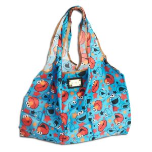14u hellenic greek fashion brand clothes accessories Shopping bag Foldable Strong Eco Eco friendly Print Colorful Large Lightweight Smart Grocery Gym all sesame street elmo