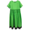 CVD.074a Ελληνική Εταιρεία Ρούχων Αξεσουάρ γυναικείο Πράσινο Χειροποίητο T-shirt Φόρεμα Κεντημένο με Κρύσταλλα Swarovski Ιδιαίτερο για όλες τις ώρες υπέροχο μοναδικό Άνετο παπαγαλί φόρεμα