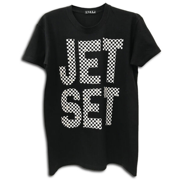 14u ρούχα αξεσουάρ μπλούζα ανδρικό γυναικείο unisex t shirt κεντημένο κρυσταλα swarovski πολυτελείας jet set στάμπα λογότυπο