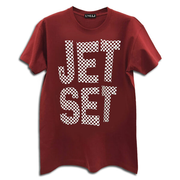 14U Hellenic Greek Fashion Brand Design Clothes Accessories Jet Set exclusive range Tshirt handmade with swarovski crystals cosmopolitan travel style red