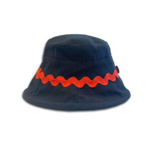 DST.H.03 ZIGZAC 1.4.U Ελληνική Εταιρεία Ρούχων και Αξεσουάρ Βαμβακερό Bucket καπέλο με Ric-Rac