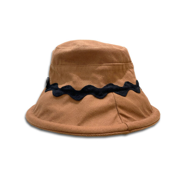 DST.H.03-ZIGZAC-14u-Hellenic-Fashion-Brand-Colorful-Modern-stylish-trendy-bucket-hat-cotton-beautiful-Luxury-limited-Style-woman-gift-exclusive-brown