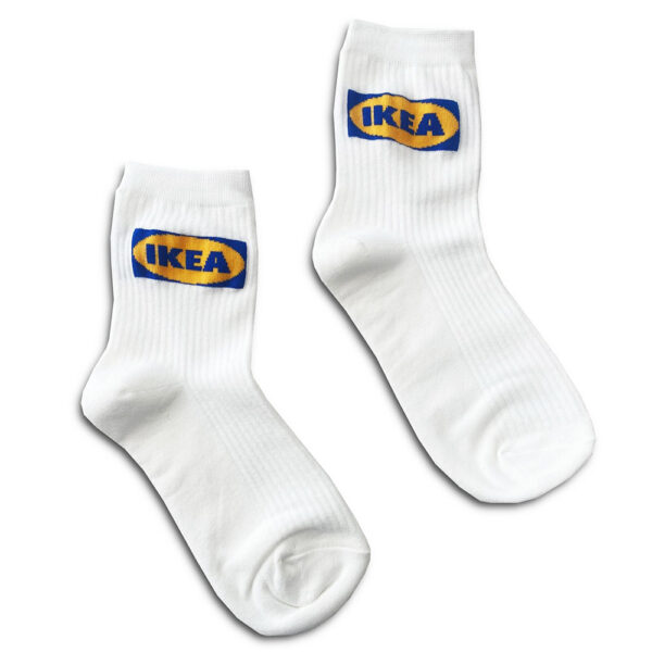 1.4.U Ελληνική Εταιρεία Ρούχων Αξεσουάρ Κάλτσες Βαμβακερές με λογότυπο μέχρι τον αστράγαλο-Ikea