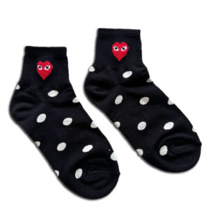 14u-clothes-accessories-hellenic-greek-brand-instagram-14u_official- Heart Ankle Cotton Socks black