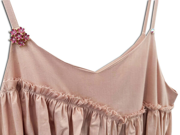 1.4.U Ελληνική Εταιρεία Ρούχων Αξεσουάρ Nova Βαμβακερό Φόρεμα με Τιράντες