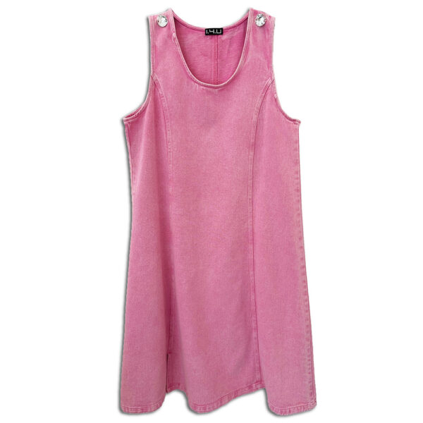 1.4.U Ελληνική Εταιρεία Ρούχων Αξεσουάρ instagram-14u_official-Kuru Χρωματιστό Τζιν φόρεμα